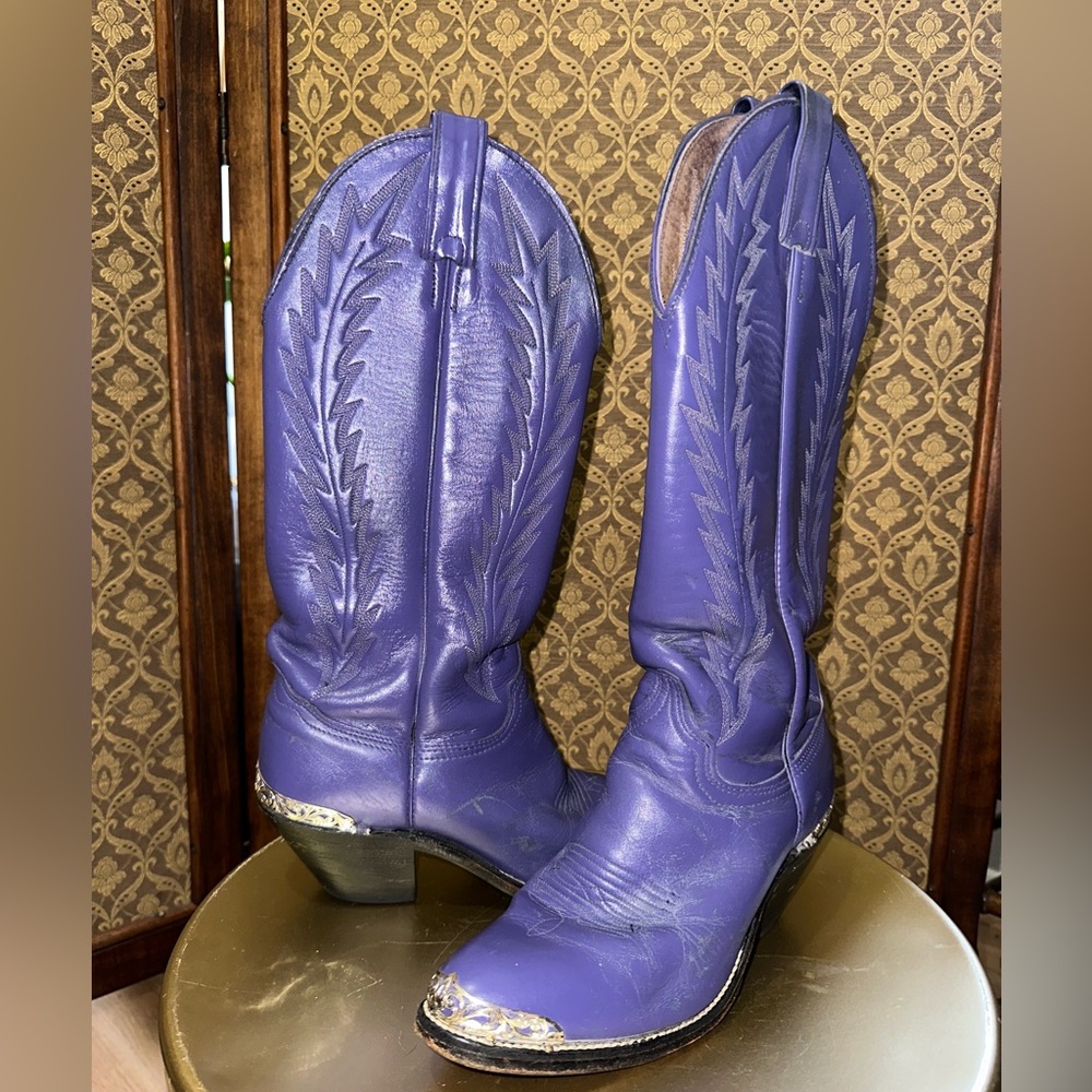 Vintage Rudel Purple Cowboy Boots